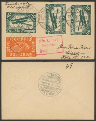Germany 1922 - Air Mail Cover Berlin To Leipzig 34829/14