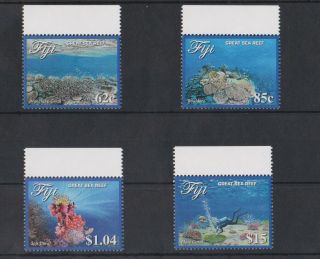 Fiji 2017 Great Sea Reef 4 V Set Mnh Per Scan