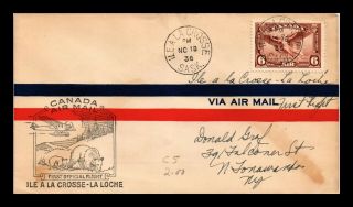 Dr Jim Stamps Ile A La Crosse La Loche Airmail First Flight Canada Cover