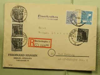 Dr Who 1948 Germany Berlin Registered Strip C134948