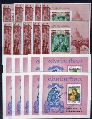 20x Ajman - Grenada - Christmas On Postage Stamps.  Cto F201
