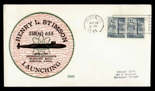 Dr Who 1965 Uss Henry L.  Stimson Navy Submarine Launch Pair C129519