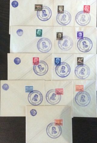 Greece Italy Occupation Corfu 1941 Isole Jonie Ovpt Full Set Special Handstamp R