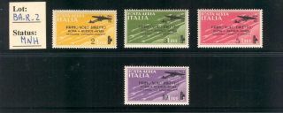 Ba_r_2.  Italy Kingdom 1934 " Primo Volo Roma - Buenos Aires " Set.  Mnh