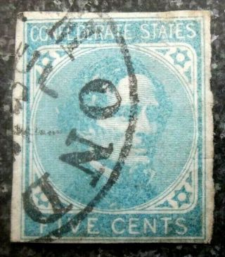 Buffalo Stamps,  Scott 6 Confederate,  Vf 4 - Margin Stamp