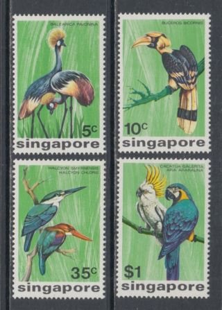 Singapore Scott 236 - 239 Vf Mnh 1975 Native Bird Set Scv $33.  50