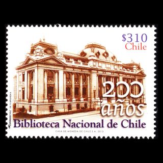 Chile 2013 - 200th Anniv Of The National Library Architecture - Sc 1598 Mnh