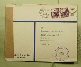 Dr Who 1949 Italy Genoa To Austria Censored E71133