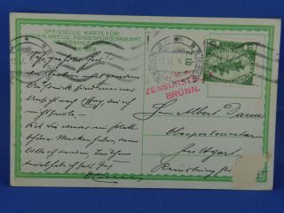 Austria Old Postcard Red Cross 1916 Brunn Censor To Germany Soldiers (n8/26)
