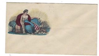 Civil War Patriotic,  Multi - Color,  Lady Liberty,  Ship & Flag,  Magnus