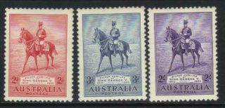 Australia 1935 Silver Jubilee Mh Set Of 3 Cat £46,