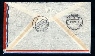Uruguay - 1950 Registered Airmail Cover to Germany 2