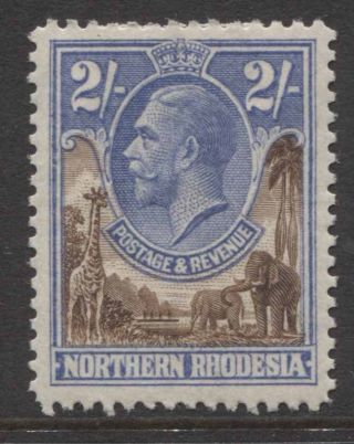 Northern Rhodesia - 1925/29 Gv 2/ - Brown & Ultramarine Sg.  11 (ref.  E29)