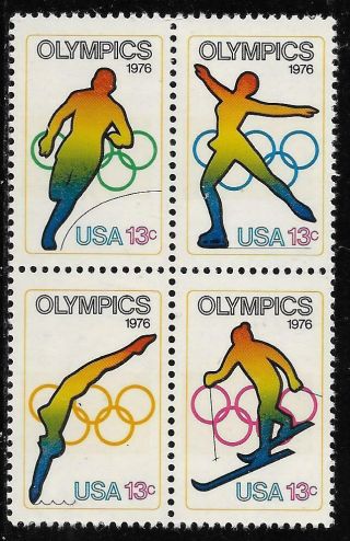 Scott 1695 - 98 Us Stamp 1976 13c Olympics Block Of 4 Mnhx