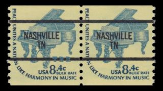 1615cd Piano 8.  4c Nashville Tn Bureau Precancel 87 Americana Pair Mnh - Buy Now