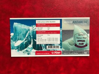 Aat Australian Antarctic 2011 Booklet Icebergs Gympie Stamp Club Fair Overprint