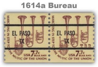 1614a Saxhorns 7.  7c El Paso Tx Bureau Precancel 86 Americana Pair Mnh - Buy Now