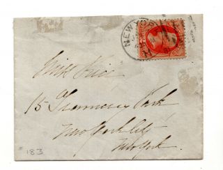 Us Sc 183 York 2 Cent Jackson Stamp Cover 1881 Id 456