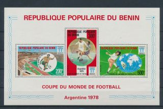 Lk53715 Benin 1978 World Cup Football Soccer Good Sheet Mnh
