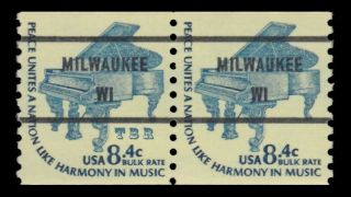 1615cd Piano 8.  4c Milwaukee Wi Bureau Precancel 81 Americana Pair Mnh - Buy Now