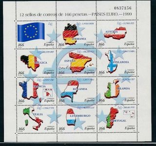 D269854 Flags Europe - European Union - Euro S/s Mnh Spain