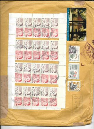 Canada Registered Customs Multi Stamp Cover To Us 1969