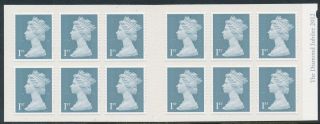 Gb 2012 12 X 1st Diamond Jubilee Booklet Scarce Short Bands At Top
