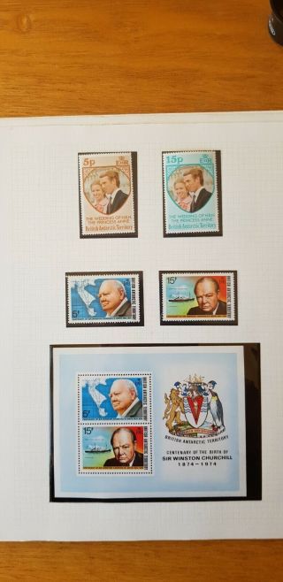 British Antarctic Territory Stamps On 8album Pages