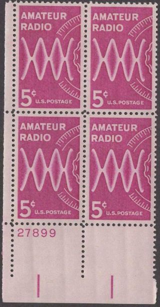 Scott 1260 - Us Plate Block Of 4 - Amateur Radio - Mnh - 1964