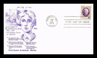 Dr Jim Stamps Us Elizabeth Blackwell First Woman Doctor Fdc Bazaar Cover