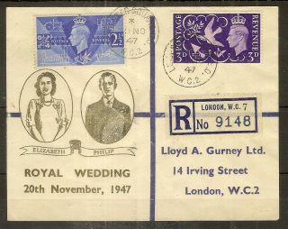 Gb 1947 Royal Wedding - Dated 20/11/1947