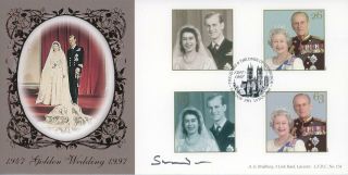 Gb 1997 Lord Snowdon Signed Bradbury Golden Wedding Ltd Edn Fdc 25/210