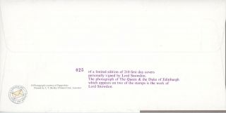 GB 1997 LORD SNOWDON Signed Bradbury Golden Wedding Ltd Edn FDC 25/210 2