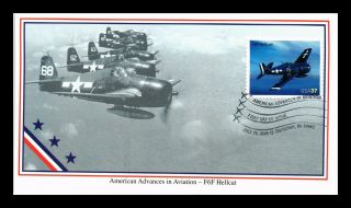 Dr Jim Stamps Us F6f Hellcat American Advances In Aviation Fdc Mystic Cover