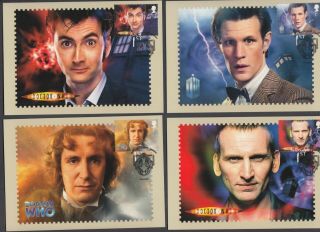 2013 Dr Who Set Of 17 Phq Cards Special Handstamps On Front.  Unaddressed.