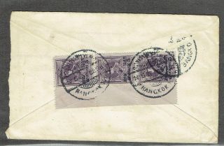 Thailand 1927 Surface Mail Cover Bangkok To Uk As Per Scans