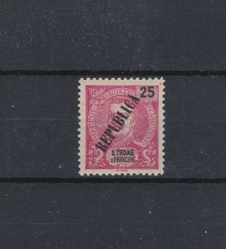 Portugal - St.  Thomas & Prince Small Local Republica Stamp Mlh