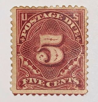 Travelstamps: 1910 - 1912 Us Stamps Scott J48,  Postage Due,  5 Cents,  Og H