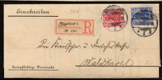 1903.  Germany Dr Cover Envelope Einschreiben Document DÜsseldorf To WaldbrÖl