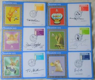 Gb 6 Signed Covers Set Limited Edition - Occasions 2003