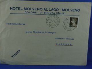 Italy Old Cover 1933 Albergo Molveno To Gardone (n3/77)