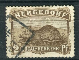 Germany; 1870s - 80s Classic Bergedorf Local Privat Post Issue Value 2pf.