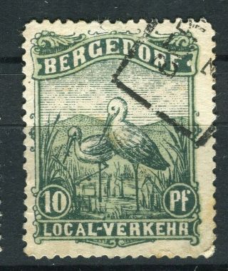 Germany; 1870s - 80s Classic Bergedorf Local Privat Post Issue Value 10pf.
