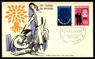 Mayfairstamps Uruguay 1960 United Nations Year Of The Refugee First Day Cover Ww