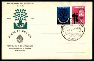 Mayfairstamps Uruguay 1960 Year Of The Refugee United Nations First Day Cover Ww
