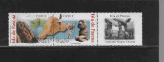 Chile 1361 2001 Easter Island Vf Nh O.  G Pair