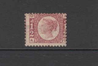 Gb Qv 1/2d Rose Sg49 Plate 12 Bantam " Ao " 1870 No Gum / Stamp
