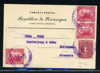 Nicaragua Postal History: Lot 106 1930 Pc Managua - Solingen Germany $$$
