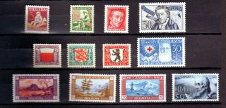 Swiss,  Switzerland,  Schweiz Pro Jeventote,  1927/1929,  3 Sets,  Mnh