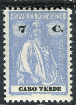 Portuguese Cape Verde; 1914 - 20s Early Ceres Issue Hinged 7c.  Value